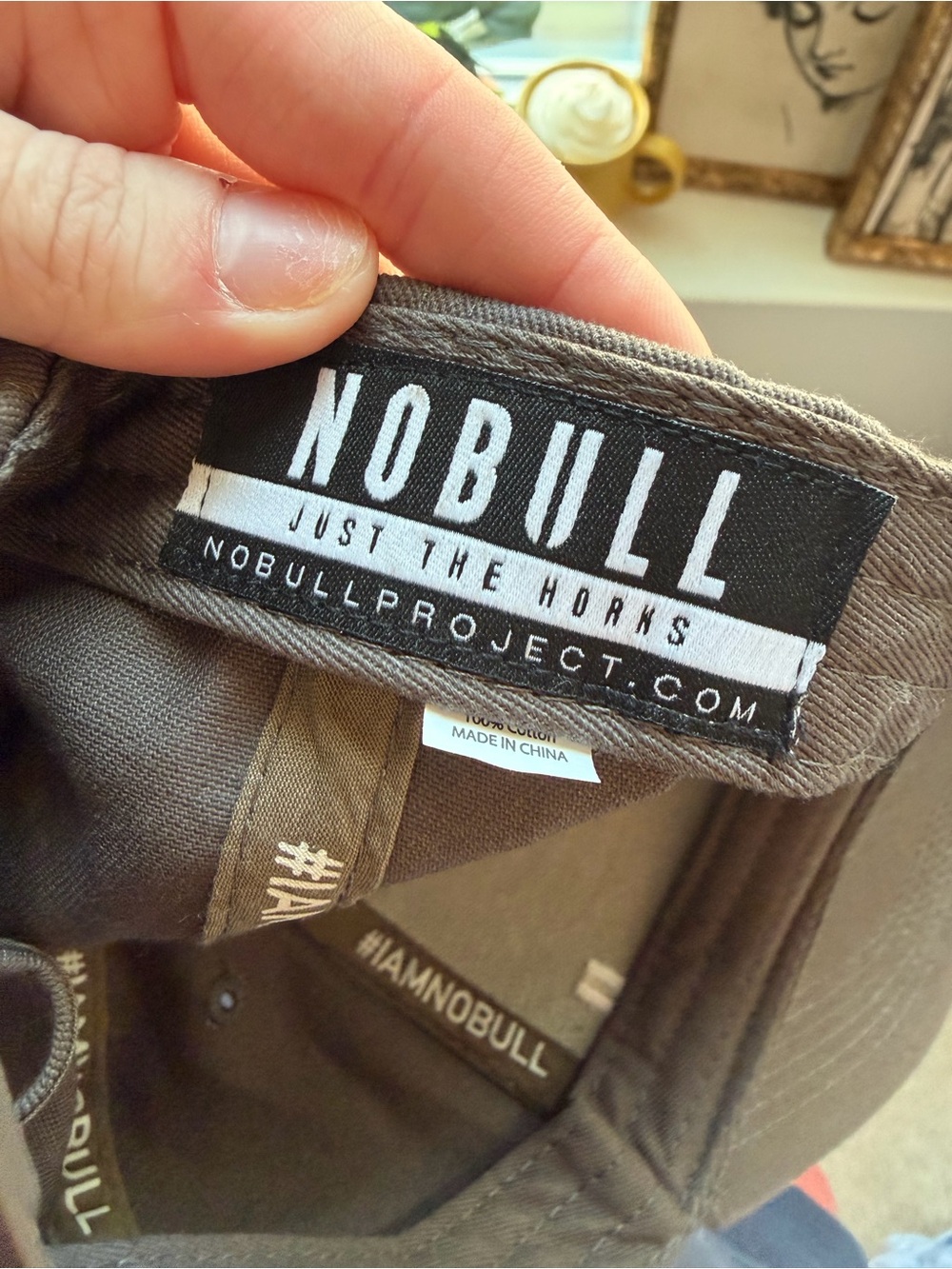 NOBULL Athletic Cap Brown/Grey Adjustable Strapback Unisex - Picture 3 of 5
